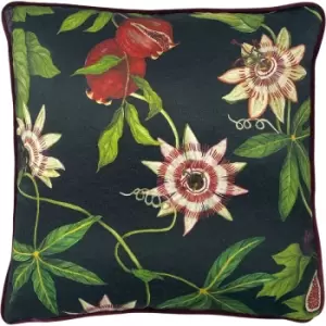 Image of Paoletti - Figaro Floral Cushion Green - Green