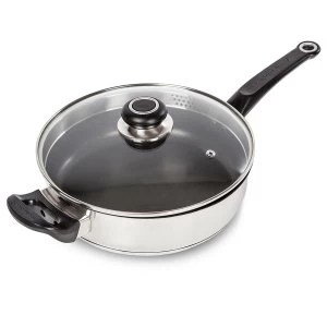 Image of Morphy Richards Equip Stainless Steel Pour and Drain 24cm Saute Pan