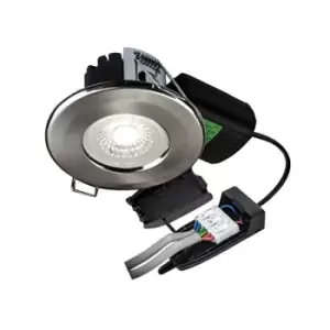 Image of Collingwood Halers H2 Lite 500 Brushed Steel LED Downlight With Terminal Block 60 Degree - Wall Colour Switchable