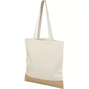 Image of Bullet Womens/Ladies Jute Tote Bag (One Size) (Natural) - Natural