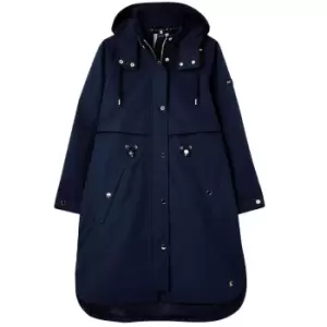 Image of Joules Womens Helmsley Longline Hooded Raincoat Marine Navy 12