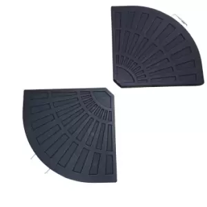 Image of 2 Piece 14kg Black Hanging Banana Cantilever Garden Parasol Base Weights