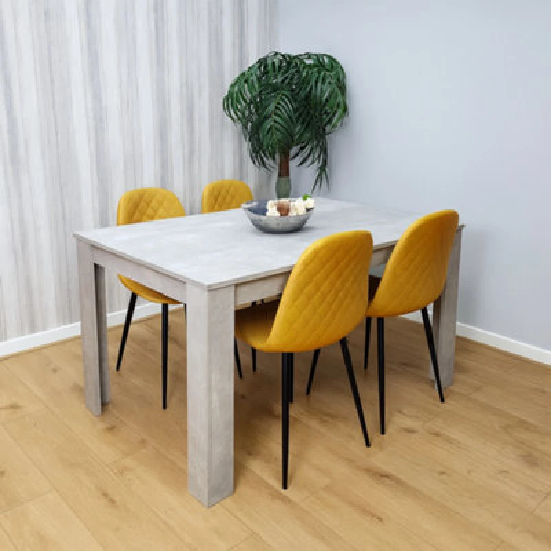 Image of KOSY KOALA Kosy Koala Dining Table Set with 4 Chairs Dining Room and Kitchen table set of 4 Grey