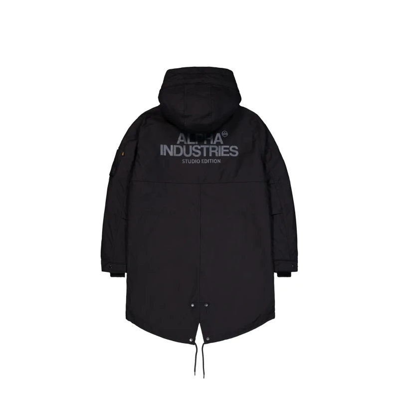 Image of alpha industries Printed parka on the back Alpha Industries M-51 Fishtail Noir Male L