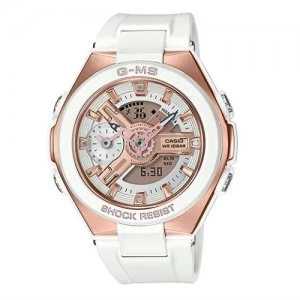 Image of Casio Baby-G G-MS MSG-400G-7A Standard Analog-Digital Watch - White/Rose Gold
