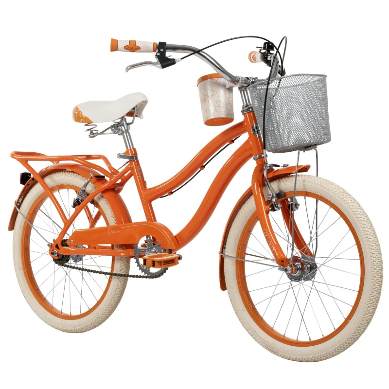 Image of Huffy Deluxe 20-inch Kid's Cruiser Bike, aged 6-9 Orange unisex 20