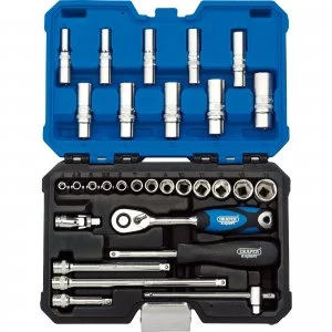 Image of Draper 30 Piece 1/4" Drive Hex Socket Set Metric 1/4"