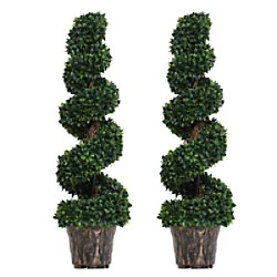 Image of Outsunny Artificial Tree 844-265V01 Green 320 mm x 320 mm x 1200 mm