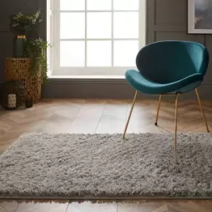 Image of Larissa 100x150cm Shaggy Ghost Grey Rug