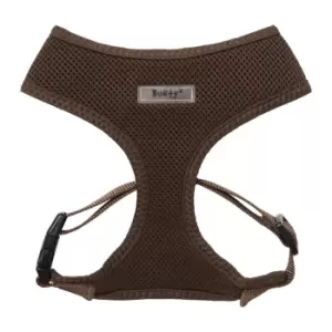 Image of Bunty Soft Mesh Adjustable Dog Harness with Rope Lead - Brown - Small