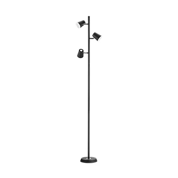 Image of Narcos Modern 3 Light Multi Arm Floor Lamp Black Matt 3000K