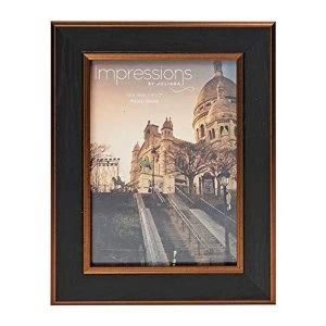Image of 5" x 7" - Impressions Black & Bronze Wood Finish Photo Frame