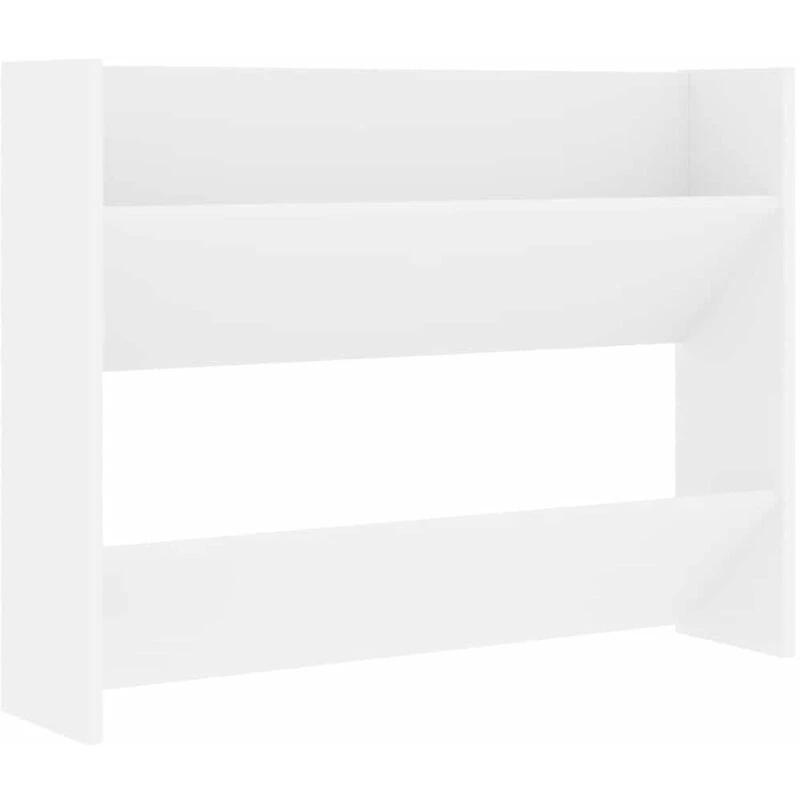 Image of VIDAXL Wall Shoe Cabinet White 80x18x60cm Engineered Wood Vidaxl 8720286559420