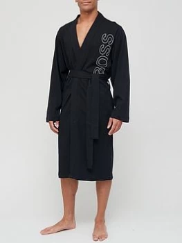 Image of BOSS Bodywear Identity Dressing Gown - Black, Size S, Men