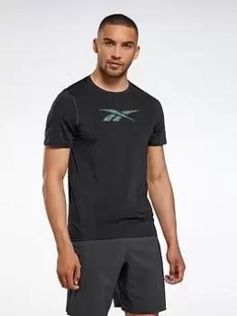 Image of Reebok Workout Ready ACTIVCHILL Short Sleeve T-Shirt - Black, Size S, Men