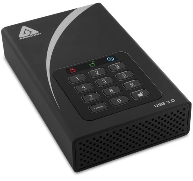 Image of Apricorn Aegis Padlock DT external hard drive 12 TB USB Type-B 2.0/3.2