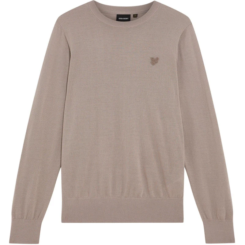 Image of Lyle and Scott Mens Crew Neck Jumper Cinder male XS