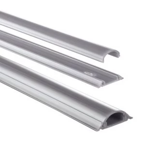 Image of Hama PVC Cable Duct, semicircular, 100/3.5/0.9 cm, grey