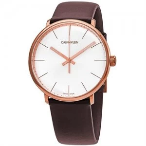 Image of Calvin Klein Mens Noon Rose Gold Plated Watch - K8M216G6