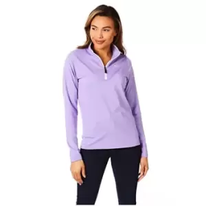 Image of Under Par Quarter Zip Golf Top Ladies - Purple