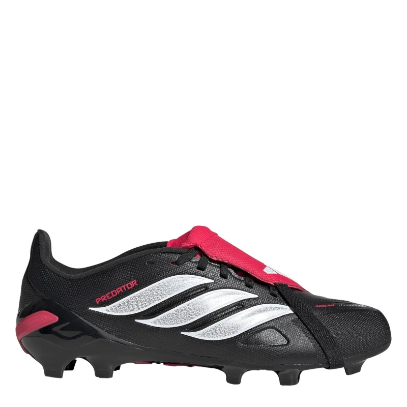 Image of adidas Predator Fold-Over Tongue League Firm Ground Football Boots Childrens Black/Red male C10 (28)