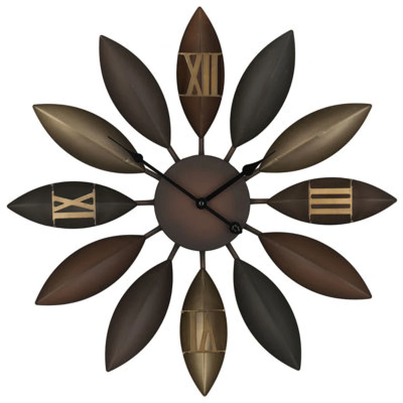 Image of Beliani Wall Clock Beinwil 55cm Metal Brown