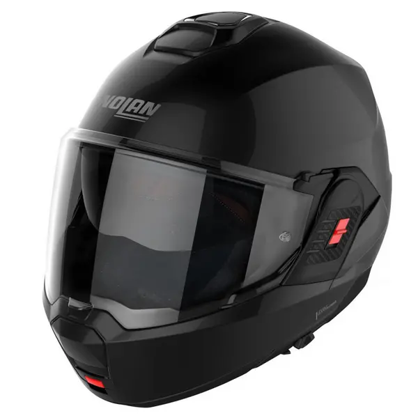 Image of Nolan N120-1 Classic N-COM 003 Glossy Black Modular Helmet Size S