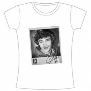 Image of One Direction Solo Liam Skinny White T-Shirt Medium