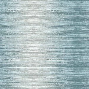 Image of Holden Decor Midas Arlo Mica Ombre Stripe Teal Wallpaper