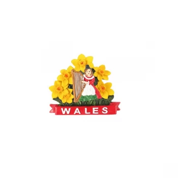 Image of Welsh Lady with Daffodils Magnet