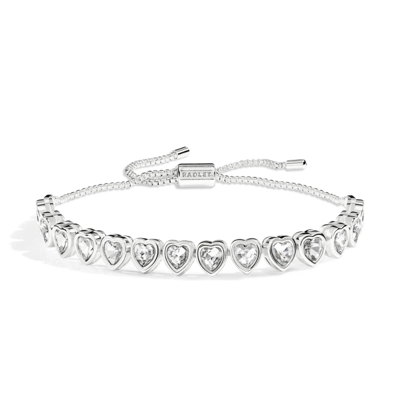 Image of Radley Silver Plated Stone Set Heart Bracelet