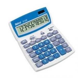 Image of Ibico 212X Desktop Calculator Solar and Battery 12 Digit IB410086