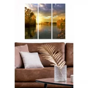 Image of MDF219972 Multicolor Decorative MDF Painting (3 Pieces)