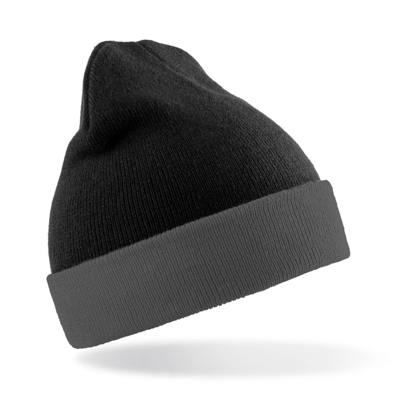 Image of Result Result Men Black Compass Beanie in True Black True Black One Size Male 5059699807259
