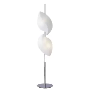 Image of Natura Floor Lamp 4 Light E27 Indoor, Polished Chrome/Opal White