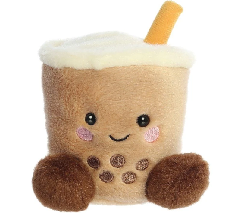 Image of PALM PALS Milky Boba Tea Soft Toy - Brown, Brown 5034566336872