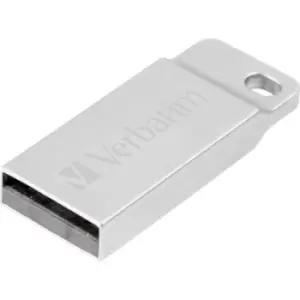 Image of Verbatim Metall-Gehaeuse USB stick 64GB Silver 98750 USB 2.0