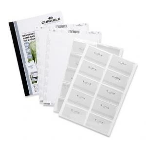 Image of Durable NAME BADGE SET PIN 54x90mm 20x 8004 Badges 30 Inserts-A4 Print