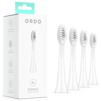 Image of Ordo Sonic+ White Electric Brush Heads - 4 Pack