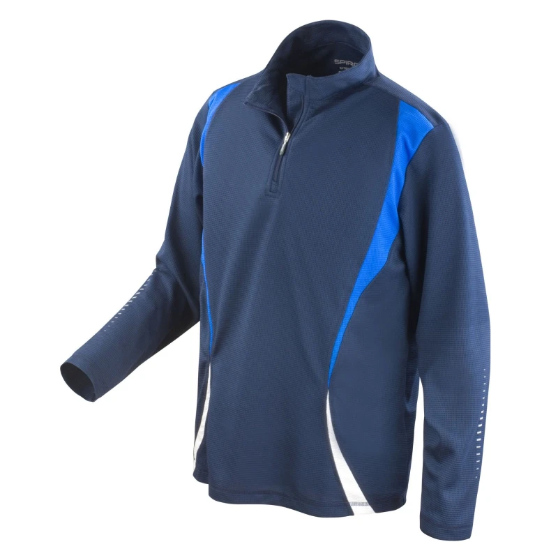 Image of Spiro Mens Trial Training Base Layer Top in Dark Blue Size: Small Dark Blue Male S