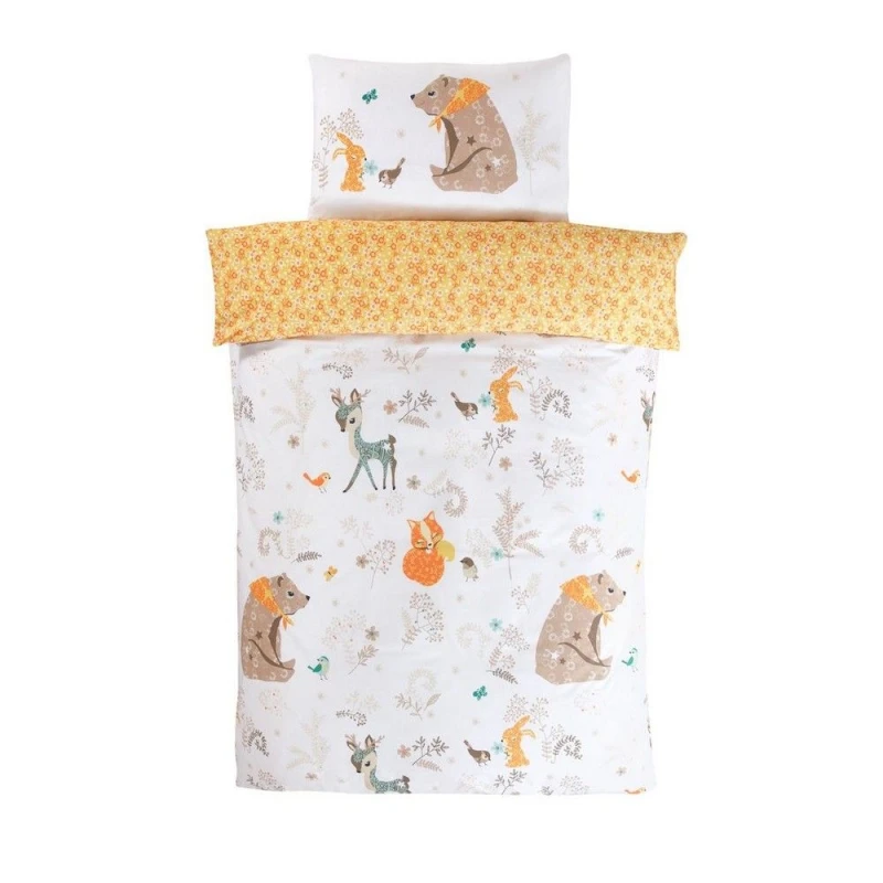 Image of Rapport Woodland Friends Duvet Cover Set Size: Single Multicolor Unisex Single