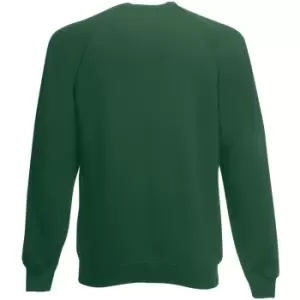 Image of Fruit Of The Loom Childrens Unisex Raglan Sleeve Sweatshirt (9-11) (Bottle Green)