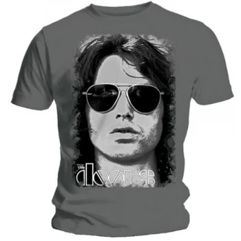 Image of The Doors Summer Glare Mens Small T-Shirt - Grey