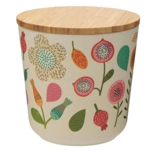Image of Autumn Falls Bamboo Composite Small Round Storage Jar