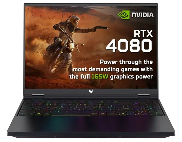 Image of Acer Predator Helios 16 Gaming Laptop, Intel Core i9-13900HX, 32GB RAM, 2TB NVMe SSD, NVIDIA GeForce RTX 4080 12GB, 16" WQXGA 240Hz, Windows 11 H