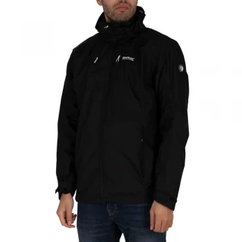 Image of Regatta Black 'Calderdale IV' Waterproof Hooded Walking Jacket - S