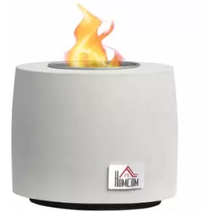 Image of Tabletop Fire Pit, Indoor Fire Pit 12.5cm Table Top Fire Pit Bowl, Grey - Grey - Homcom