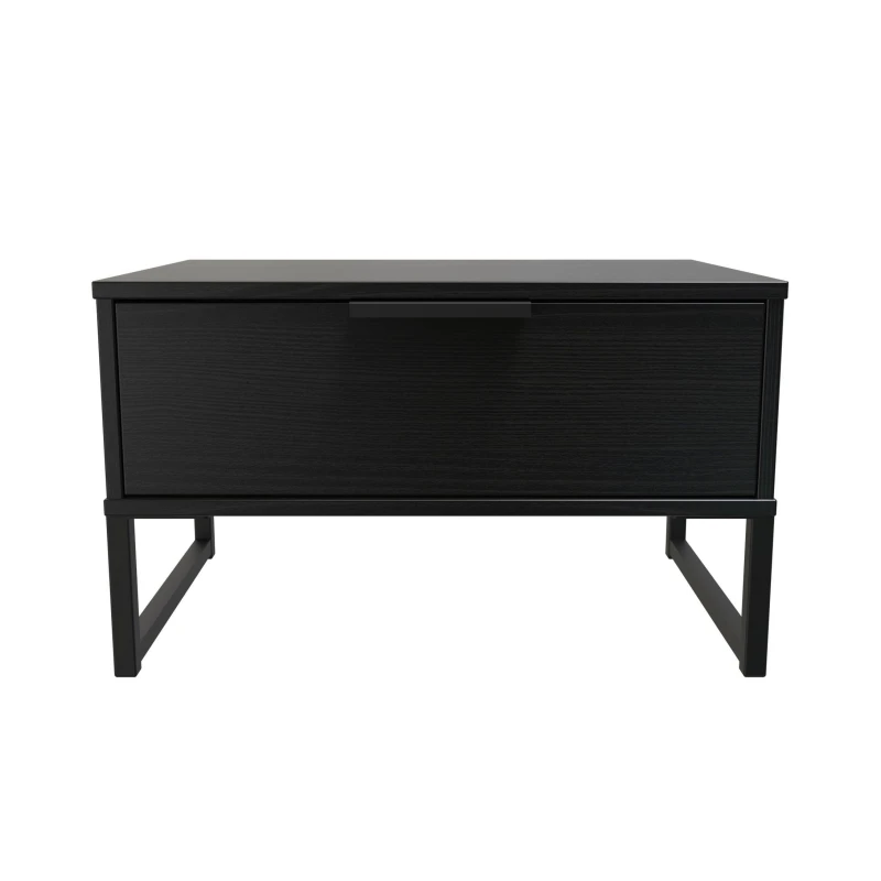 Image of Welcome Furniture Hong Kong 1 Drawer Wide Side Table Black Matt unisex Small