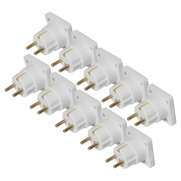 Image of Maplin Maplin UK to European Travel Adapter - White (Pack of 10) TAEUPC-MAPX10