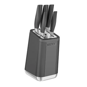 Image of Morphy Richards Aspects 5 Piece Knife Block - Titanium
